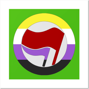 Nonbinary Antifascist Action Posters and Art